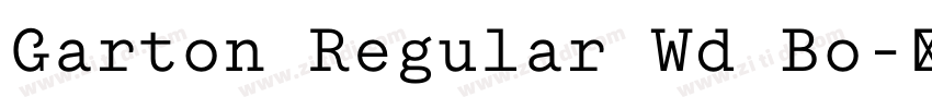 Garton Regular Wd Bo字体转换